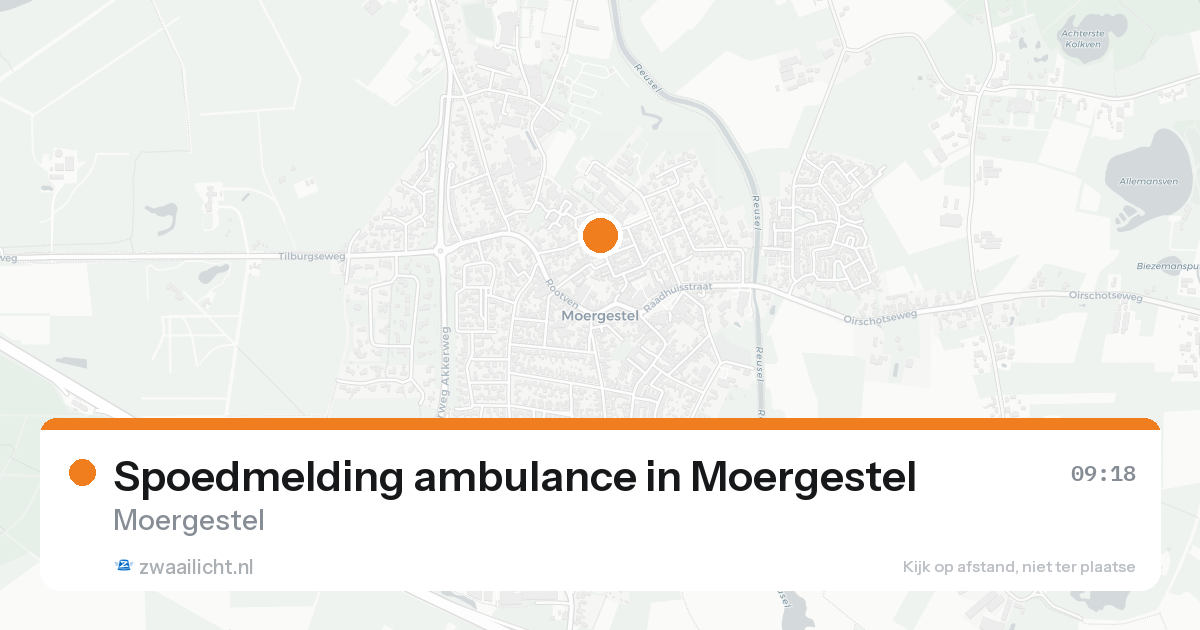Spoedmelding ambulance in Moergestel — 4 jun 2026