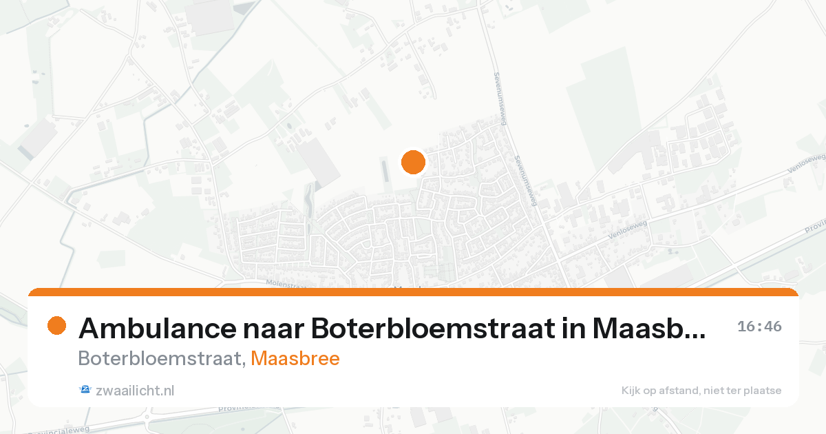 Ambulance naar Boterbloemstraat in Maasbree — 17 aug 2026