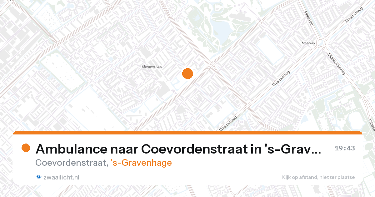 Ambulance naar Coevordenstraat in 's-Gravenhage — 28 aug 2026
