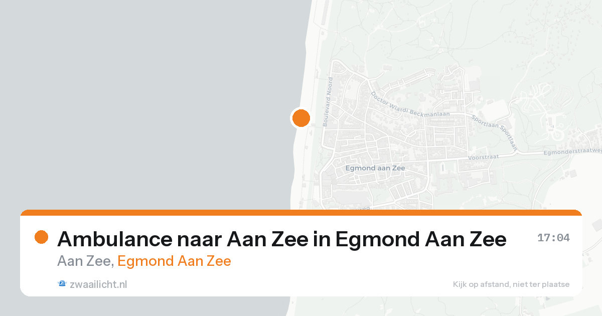 Ambulance naar Aan Zee in Egmond Aan Zee — 22 aug 2026