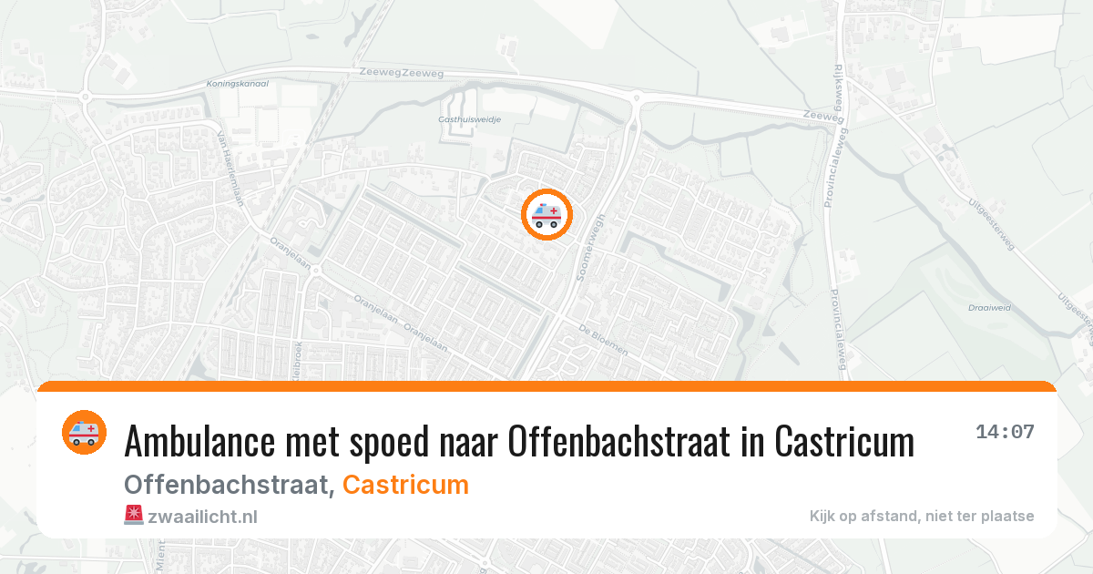 Ambulance met spoed naar Offenbachstraat in Castricum — 3 jul 2026