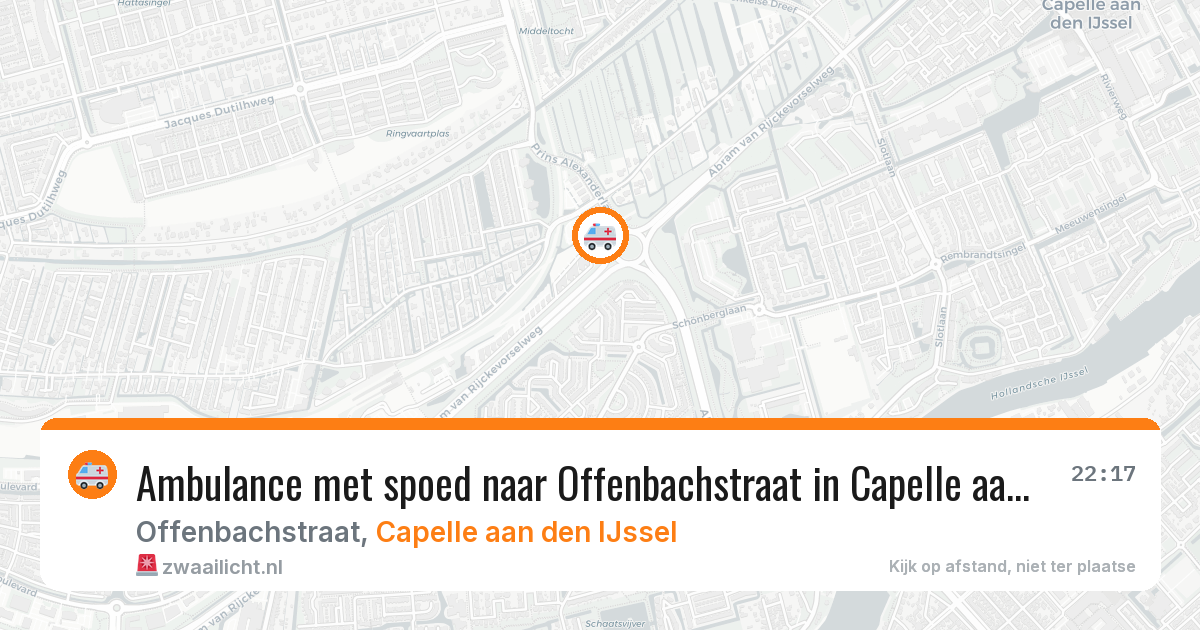 Ambulance met spoed naar Offenbachstraat in Capelle aan den IJssel — 28 mei 2026