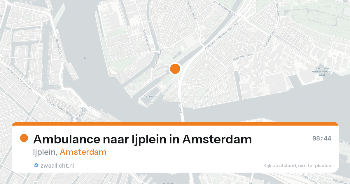 Ambulance naar Ijplein in Amsterdam — 18 aug 2026
