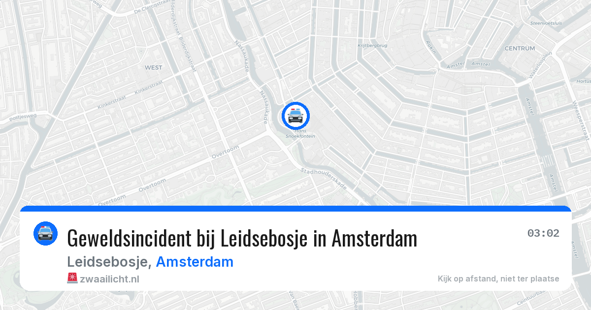 Geweldsincident bij Leidsebosje in Amsterdam — 10 aug 2026