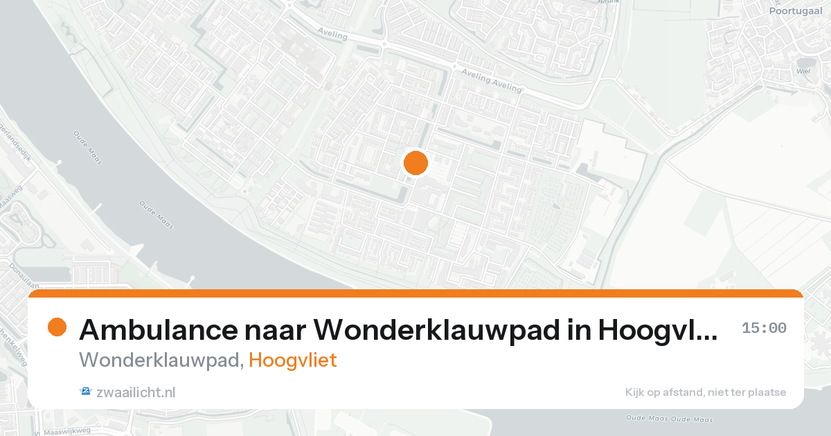 Ambulance naar Wonderklauwpad in Hoogvliet — 6 jun 2026