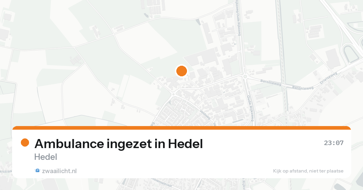 Ambulance ingezet in Hedel — 20 aug 2026