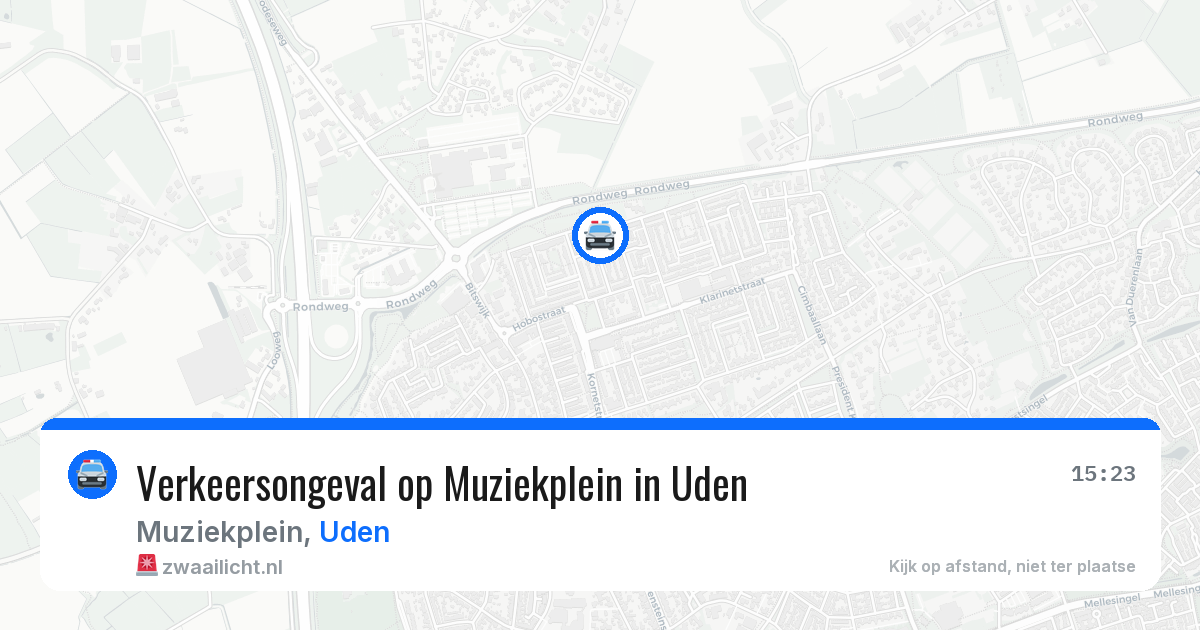 Verkeersongeval op Muziekplein in Uden — 4 mei 2026