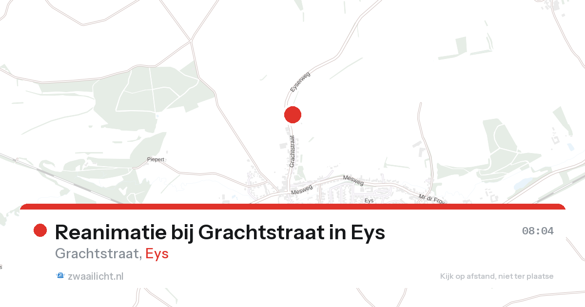 Reanimatie bij Grachtstraat in Eys — 21 aug 2026