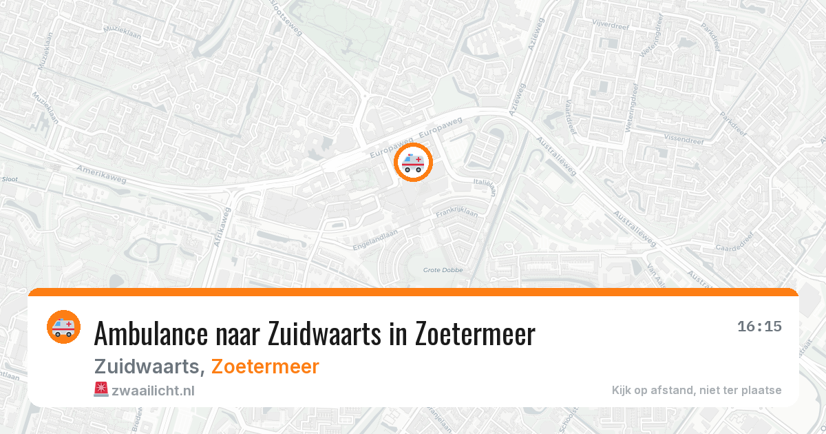 Ambulance naar Zuidwaarts in Zoetermeer — 24 jun 2026