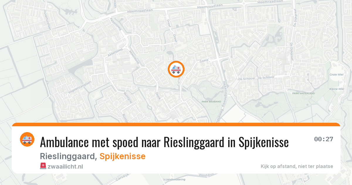 Ambulance met spoed naar Rieslinggaard in Spijkenisse — 15 mrt 2026
