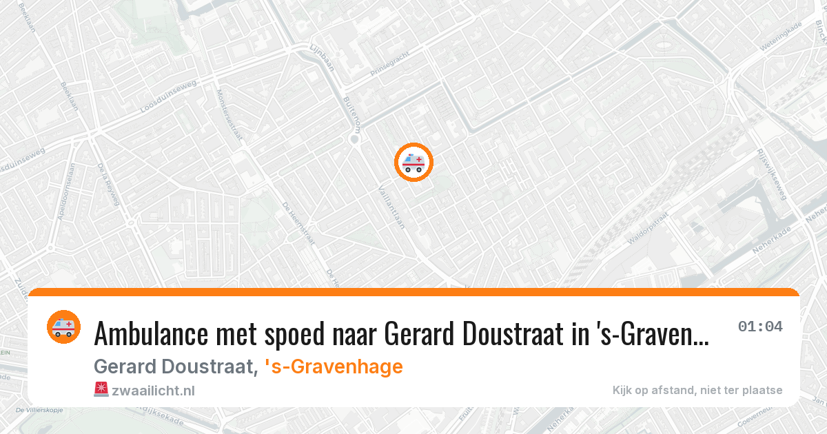 Ambulance met spoed naar Gerard Doustraat in 's-Gravenhage — 12 apr 2026