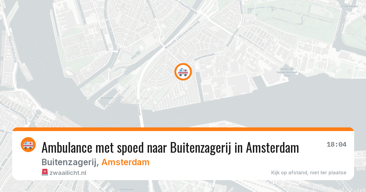 Ambulance met spoed naar Buitenzagerij in Amsterdam — 27 apr 2026