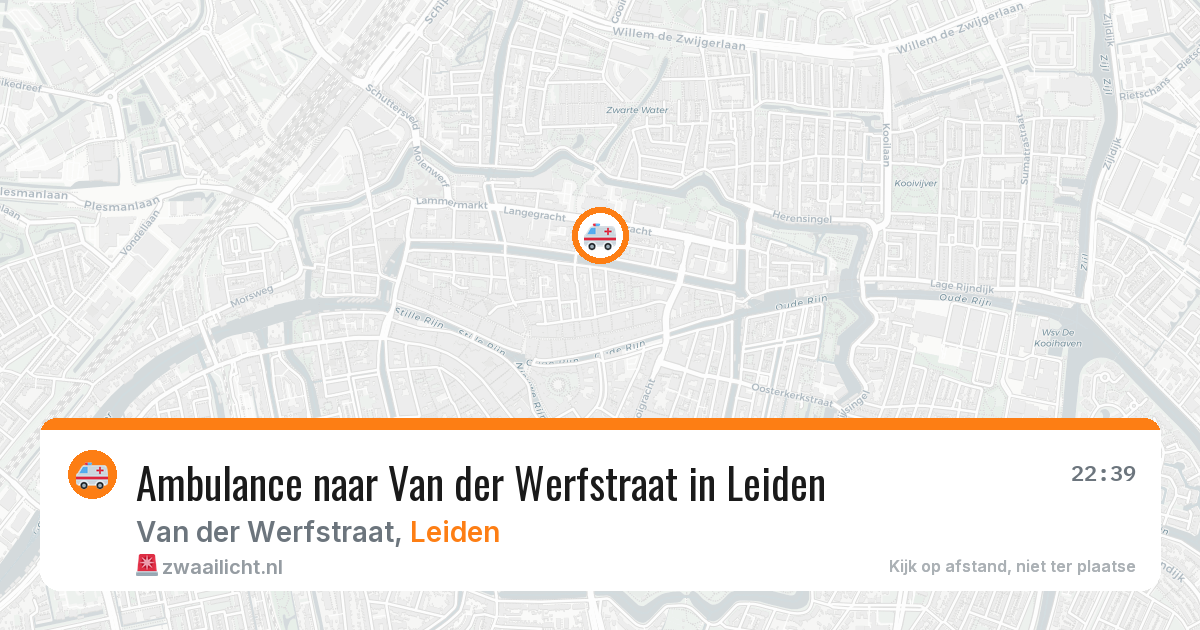 Ambulance naar Van der Werfstraat in Leiden — 12 aug 2026