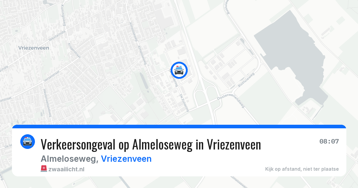 Verkeersongeval op Almeloseweg in Vriezenveen — 16 apr 2026