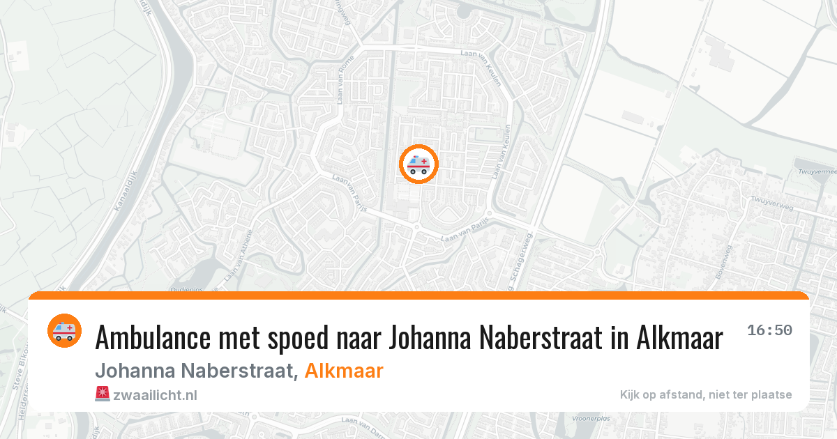Ambulance met spoed naar Johanna Naberstraat in Alkmaar — 2 jul 2026