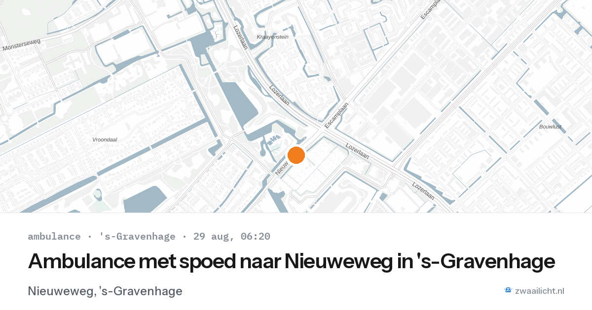 Ambulance met spoed naar Nieuweweg in 's-Gravenhage — 29 aug 2026