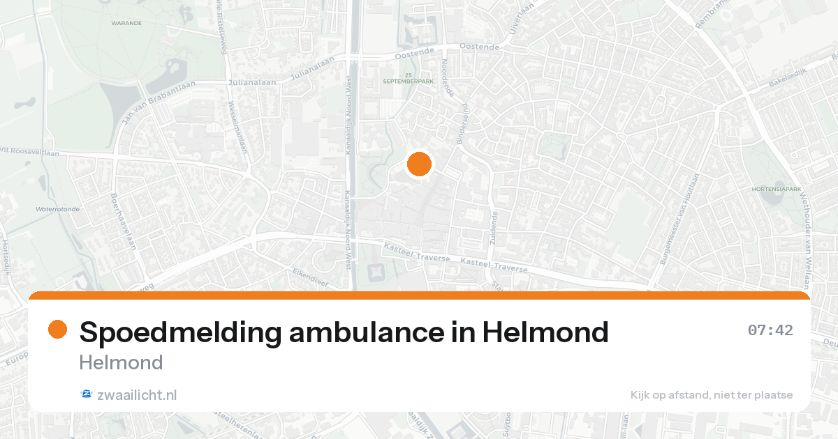 Spoedmelding ambulance in Helmond — 7 jul 2026