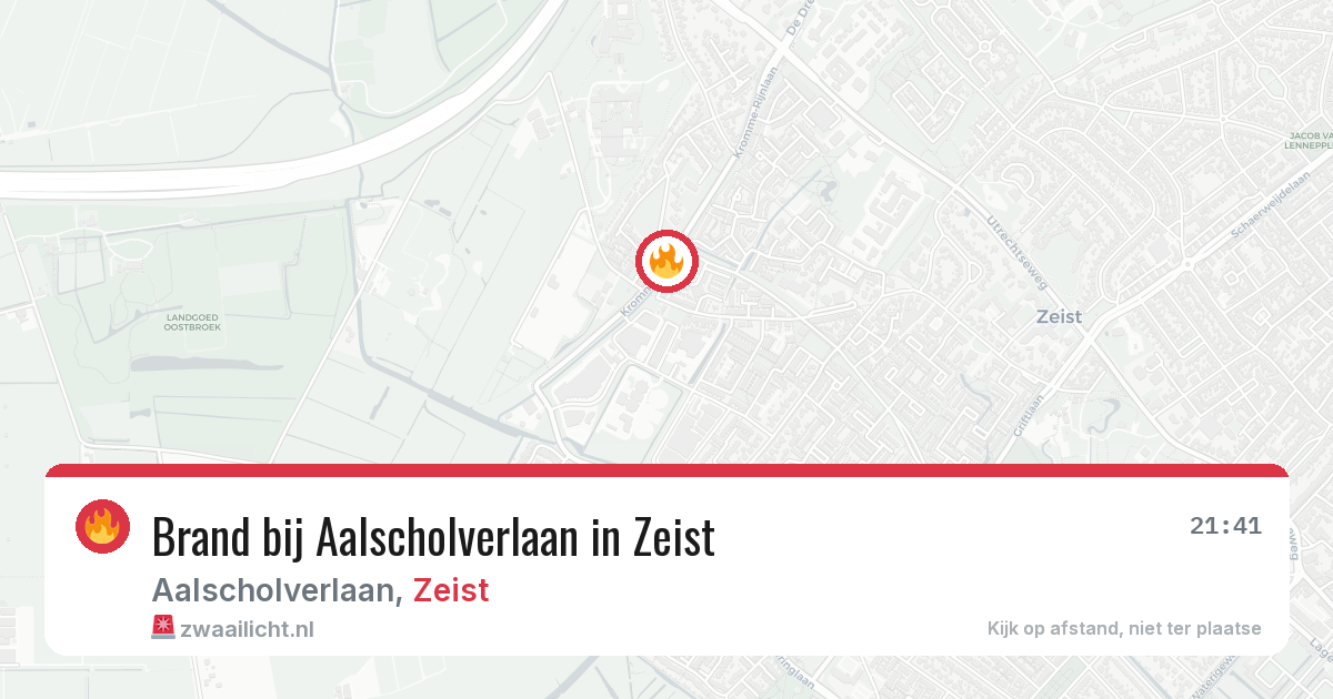 Brand bij Aalscholverlaan in Zeist — 8 feb 2026