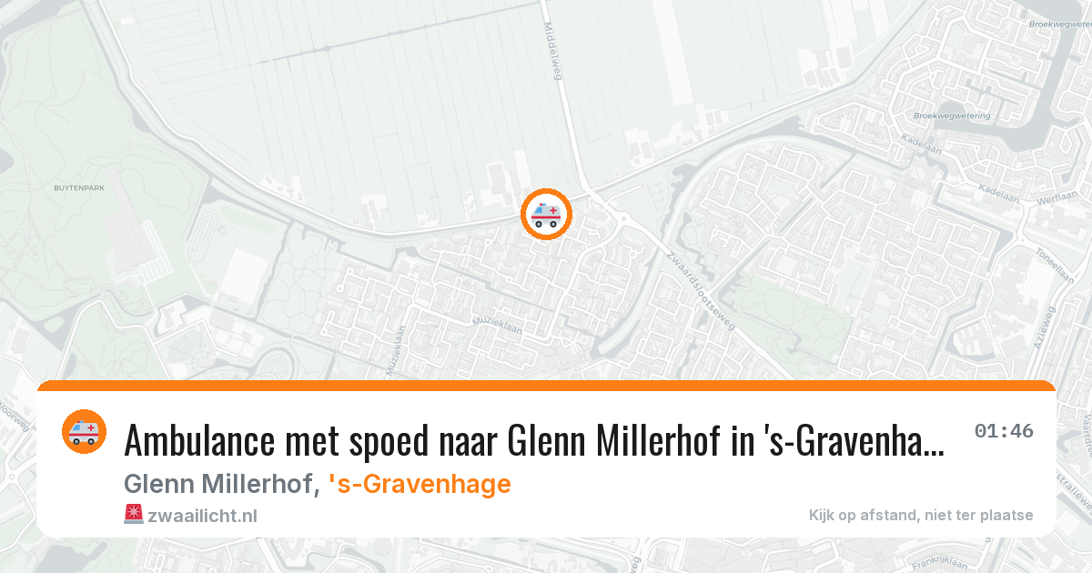Ambulance met spoed naar Glenn Millerhof in 's-Gravenhage — 22 jan 2026