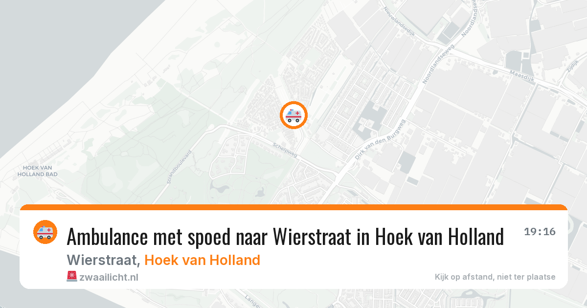 Ambulance met spoed naar Wierstraat in Hoek van Holland — 18 jan 2026