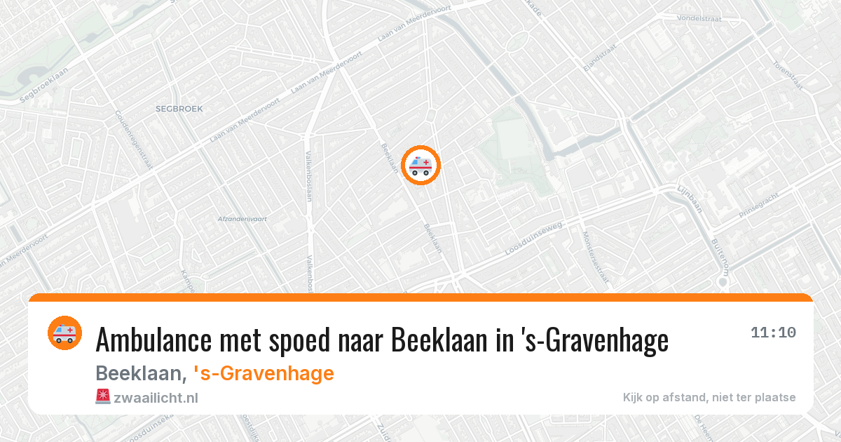 Ambulance met spoed naar Beeklaan in 's-Gravenhage — 17 mrt 2026