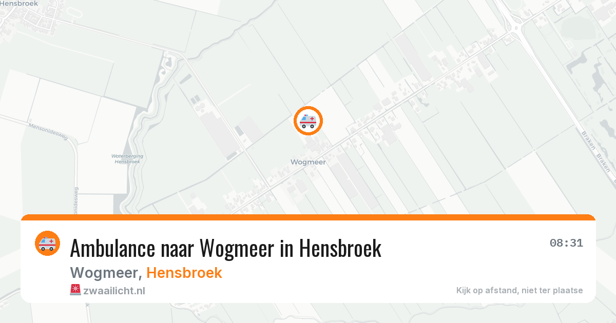 Ambulance naar Wogmeer in Hensbroek — 9 jul 2026