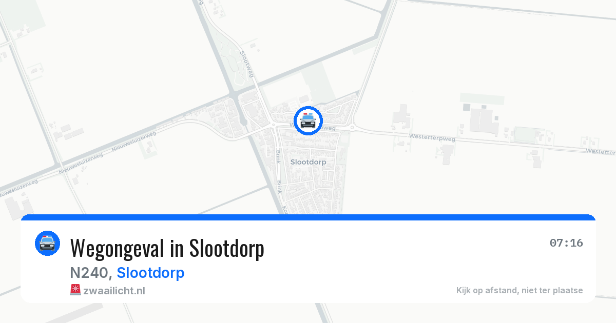 Wegongeval in Slootdorp — 20 mei 2026