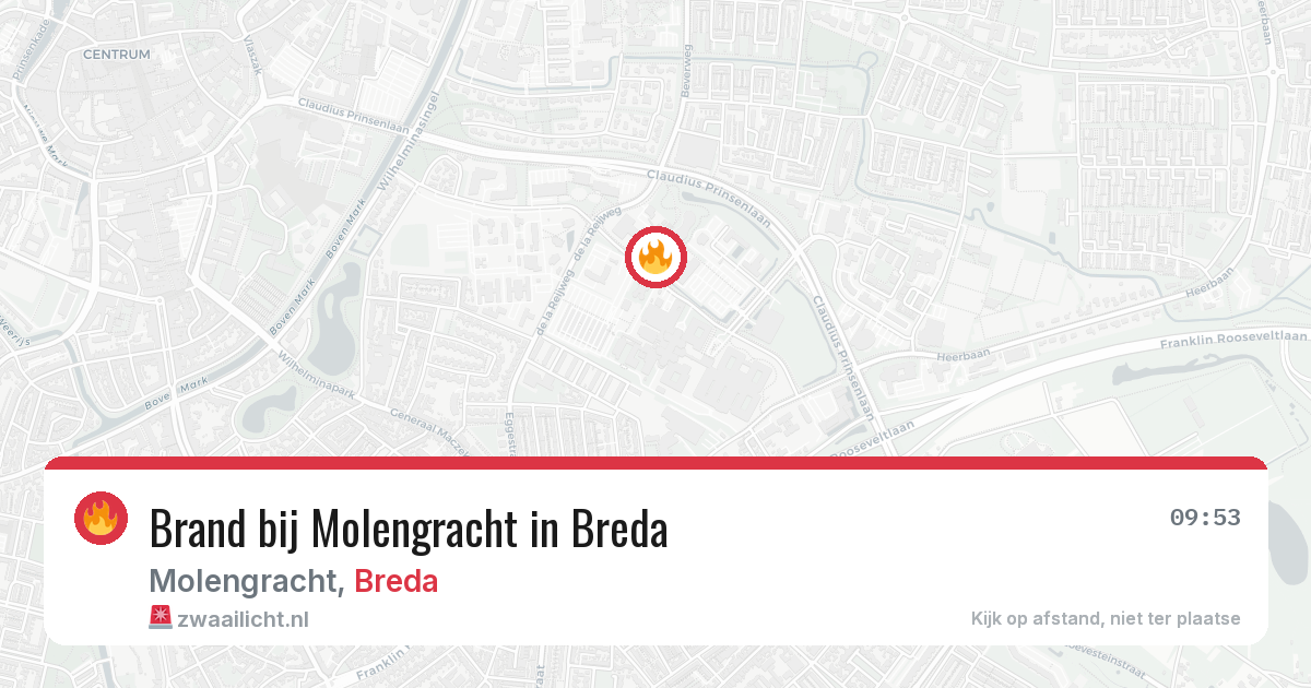 Brand bij Molengracht in Breda — 18 jul 2026