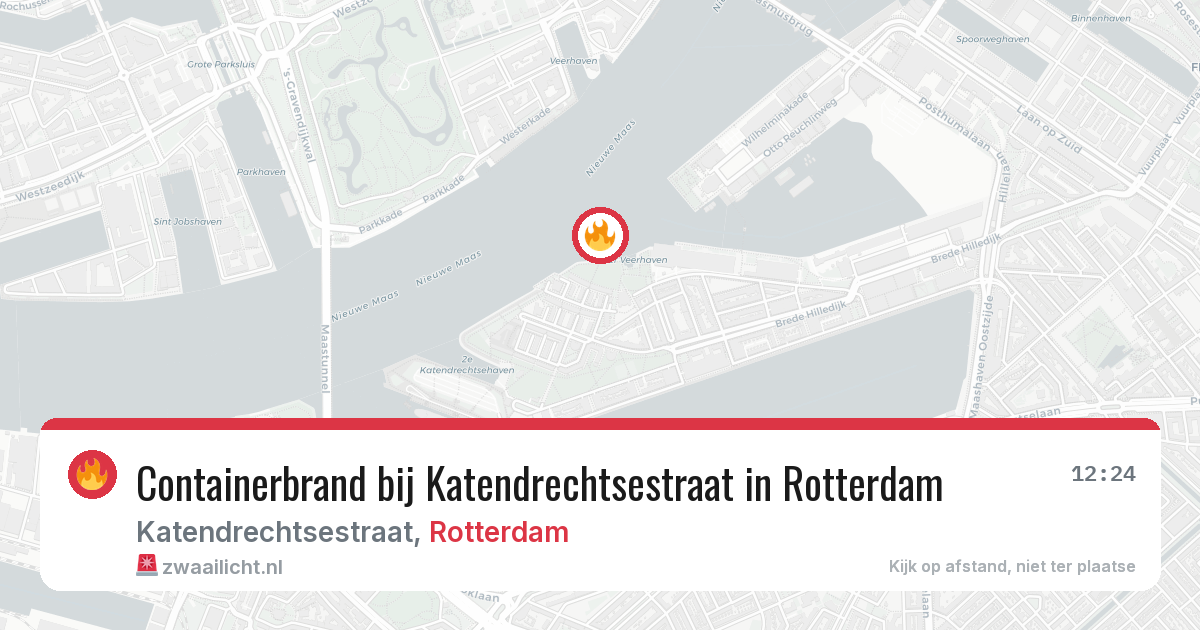 Containerbrand bij Katendrechtsestraat in Rotterdam — 20 apr 2026