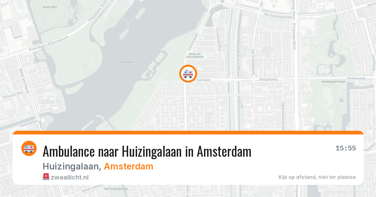 Ambulance naar Huizingalaan in Amsterdam — 13 apr 2026