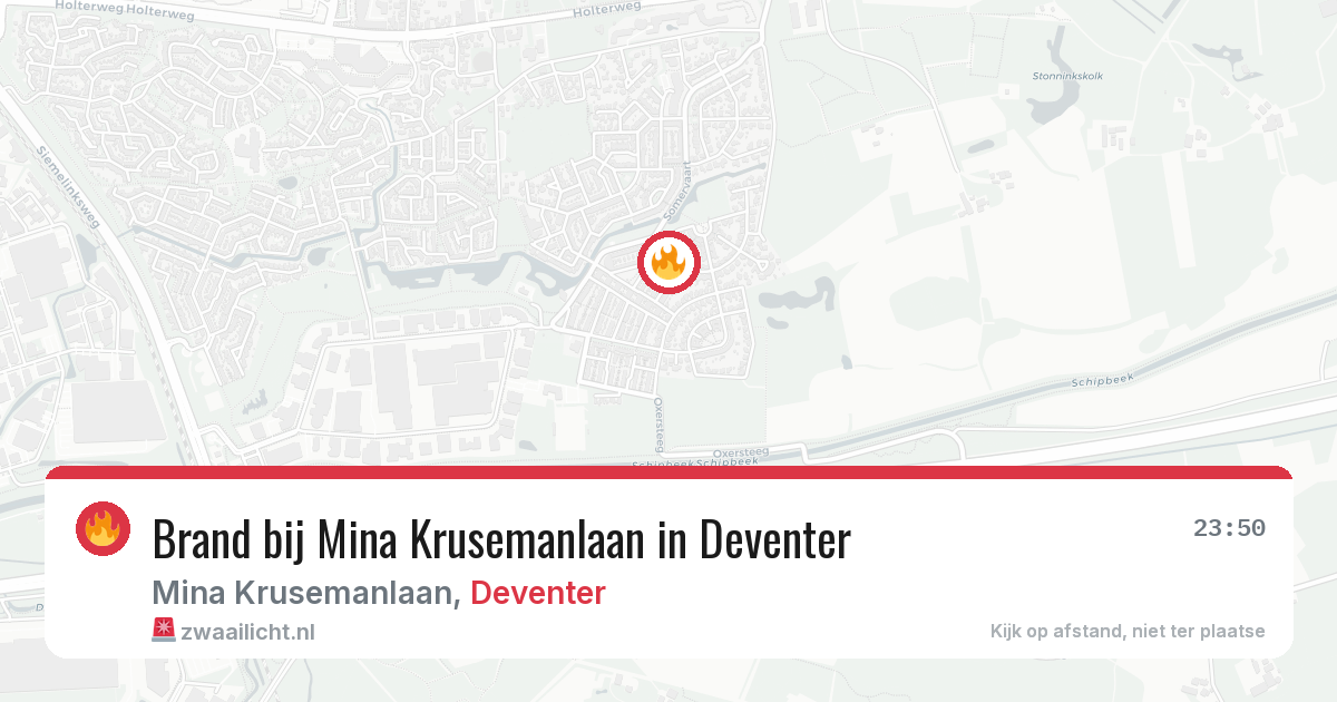 Brand bij Mina Krusemanlaan in Deventer — 19 jun 2026