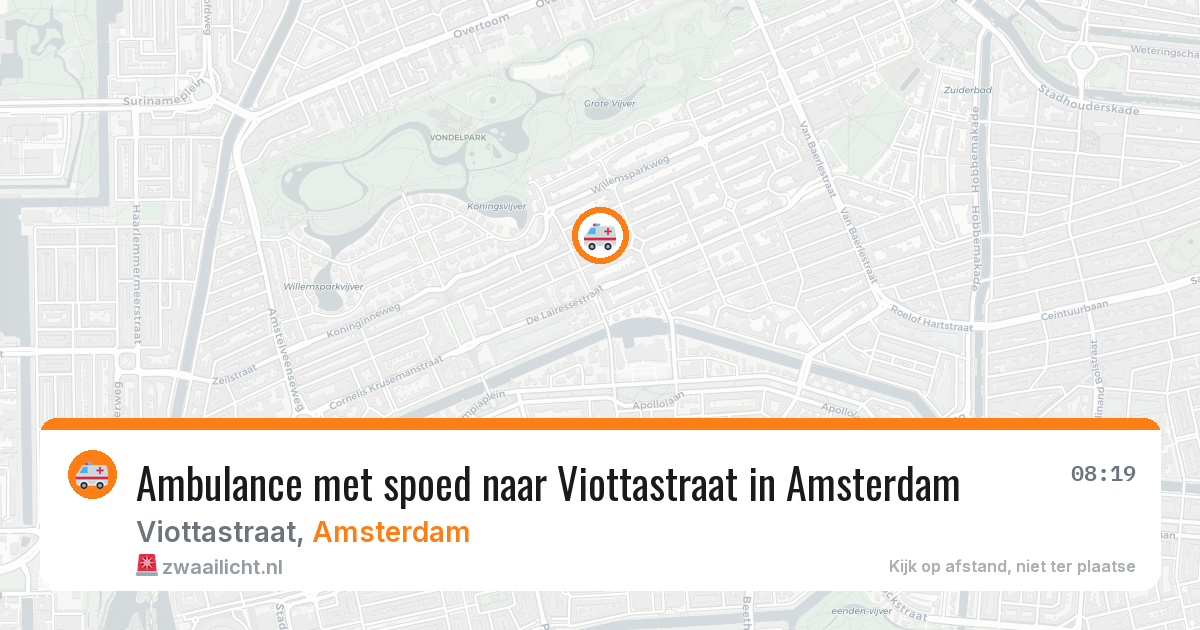 Ambulance met spoed naar Viottastraat in Amsterdam — 9 apr 2026