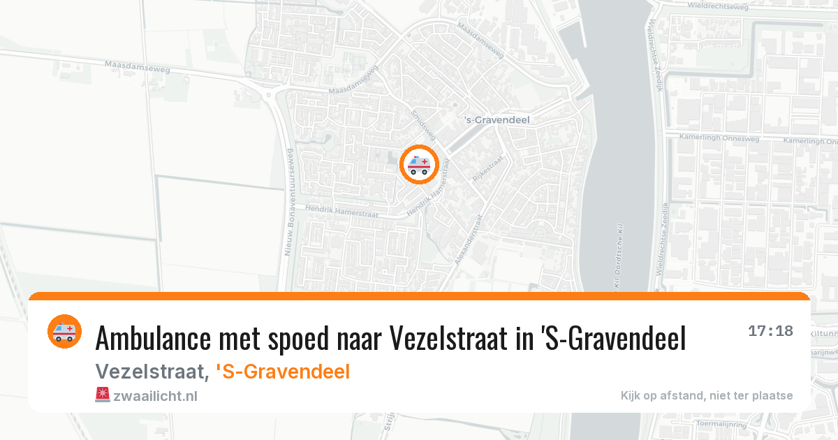 Ambulance met spoed naar Vezelstraat in 'S-Gravendeel — 7 jun 2026