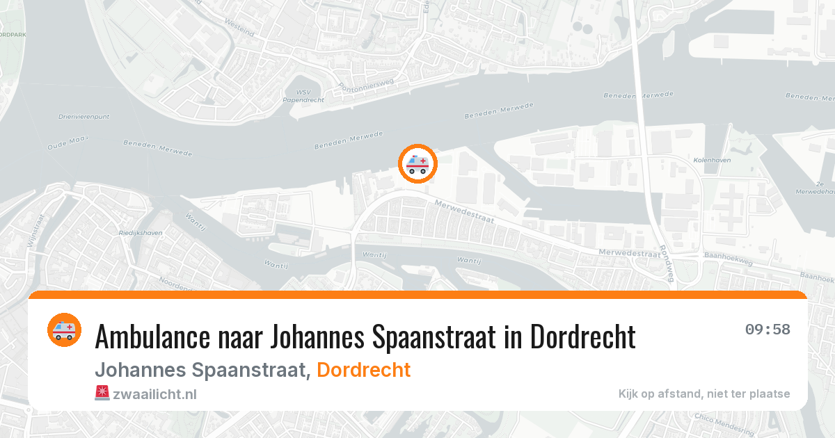 Ambulance naar Johannes Spaanstraat in Dordrecht — 9 feb 2026