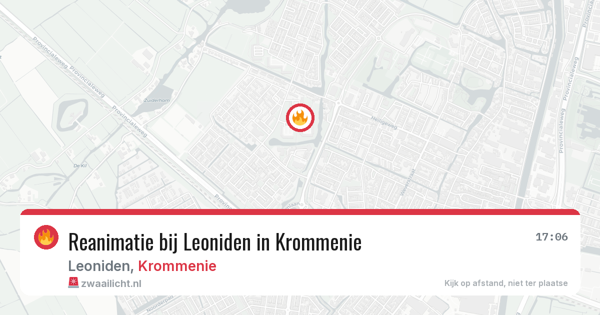 Reanimatie bij Leoniden in Krommenie — 16 mrt 2026