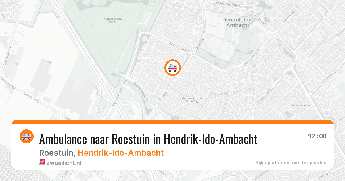 Ambulance naar Roestuin in Hendrik-Ido-Ambacht — 13 jun 2026
