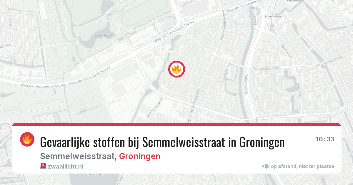 Gevaarlijke stoffen bij Semmelweisstraat in Groningen — 20 mei 2026