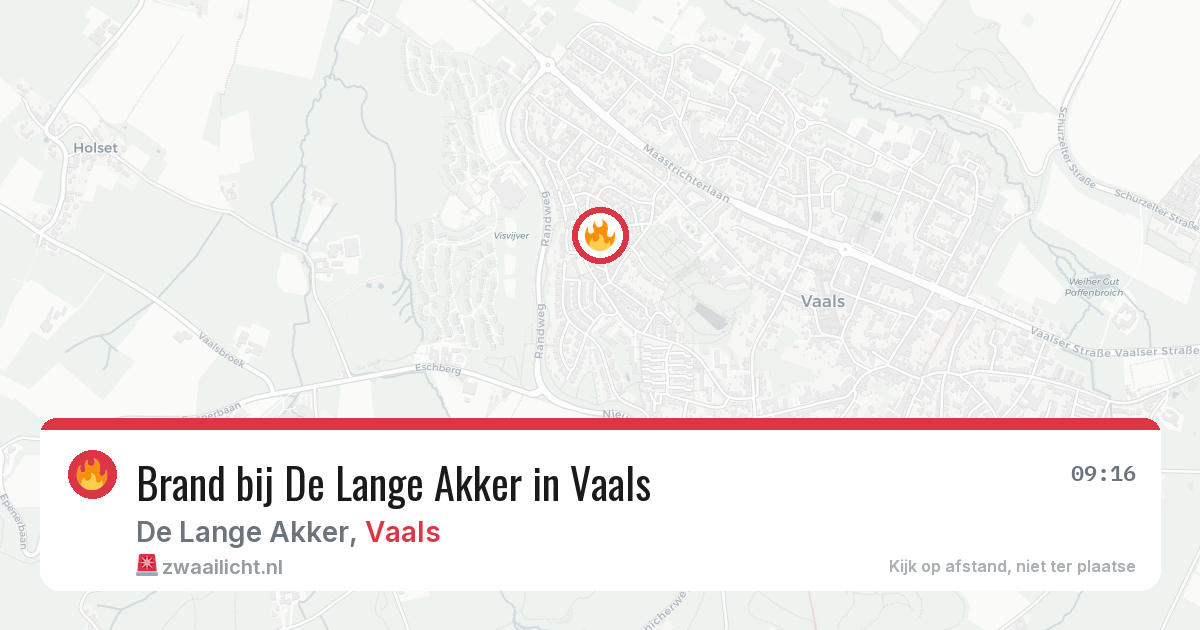 Brand bij De Lange Akker in Vaals — 14 jul 2026