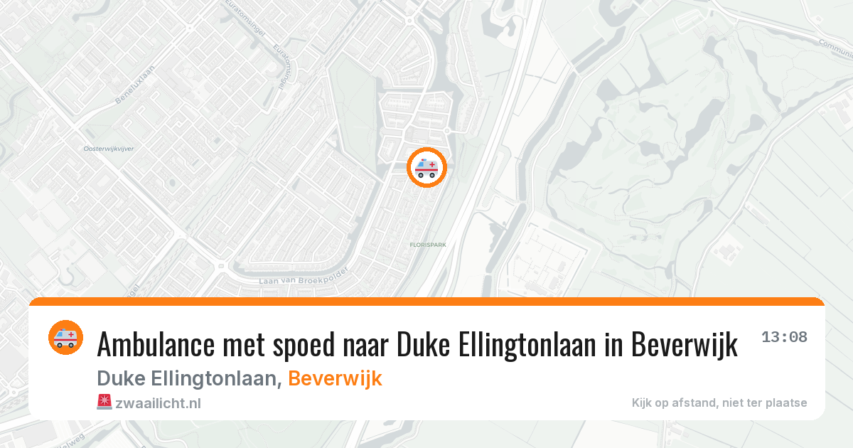 Ambulance met spoed naar Duke Ellingtonlaan in Beverwijk — 15 mei 2026