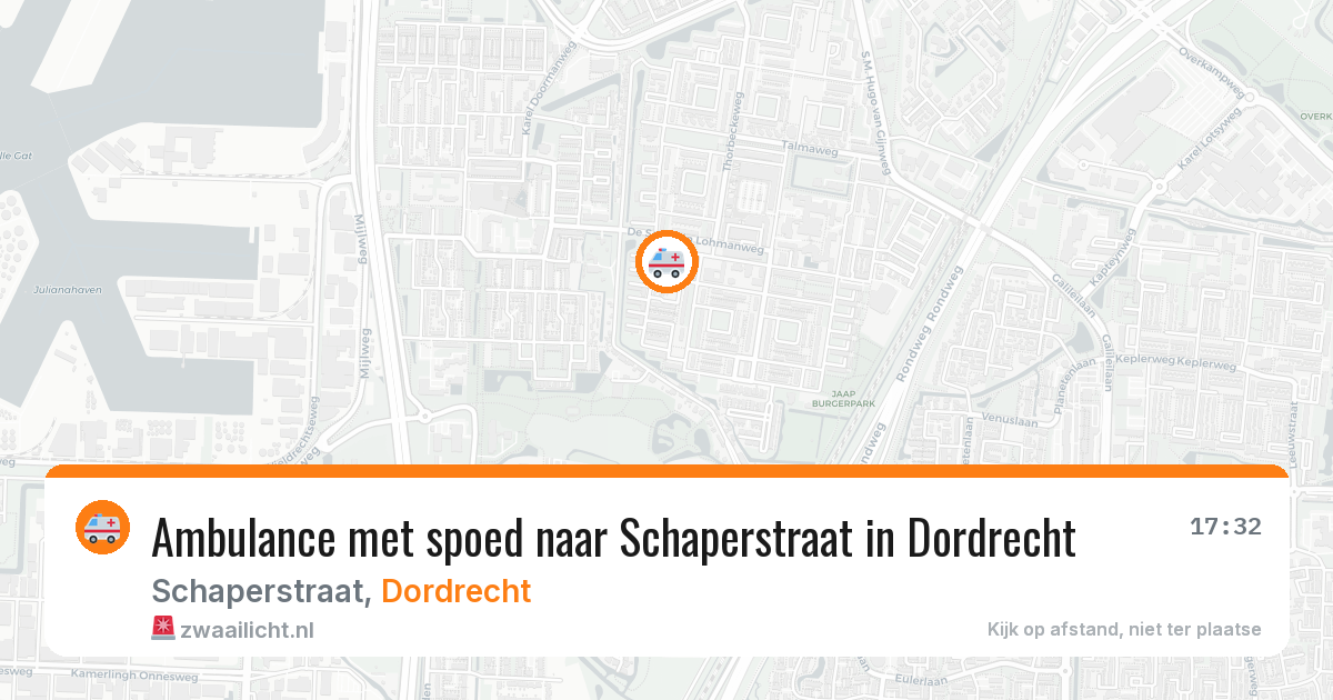 Ambulance met spoed naar Schaperstraat in Dordrecht — 22 mei 2026