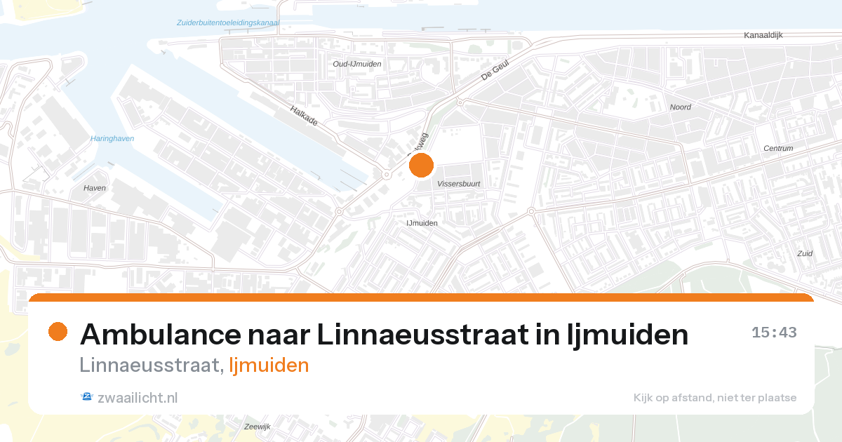 Ambulance naar Linnaeusstraat in Ijmuiden — 27 aug 2026