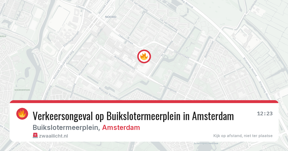 Verkeersongeval op Buikslotermeerplein in Amsterdam — 27 apr 2026