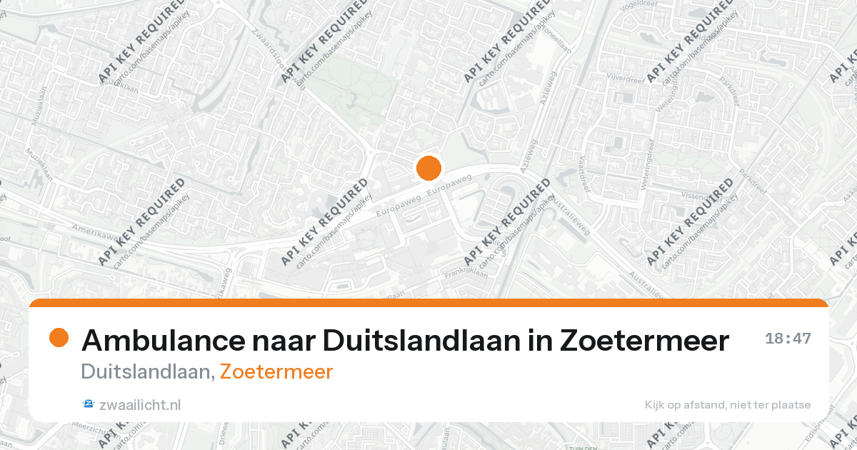Ambulance naar Duitslandlaan in Zoetermeer — 26 aug 2026