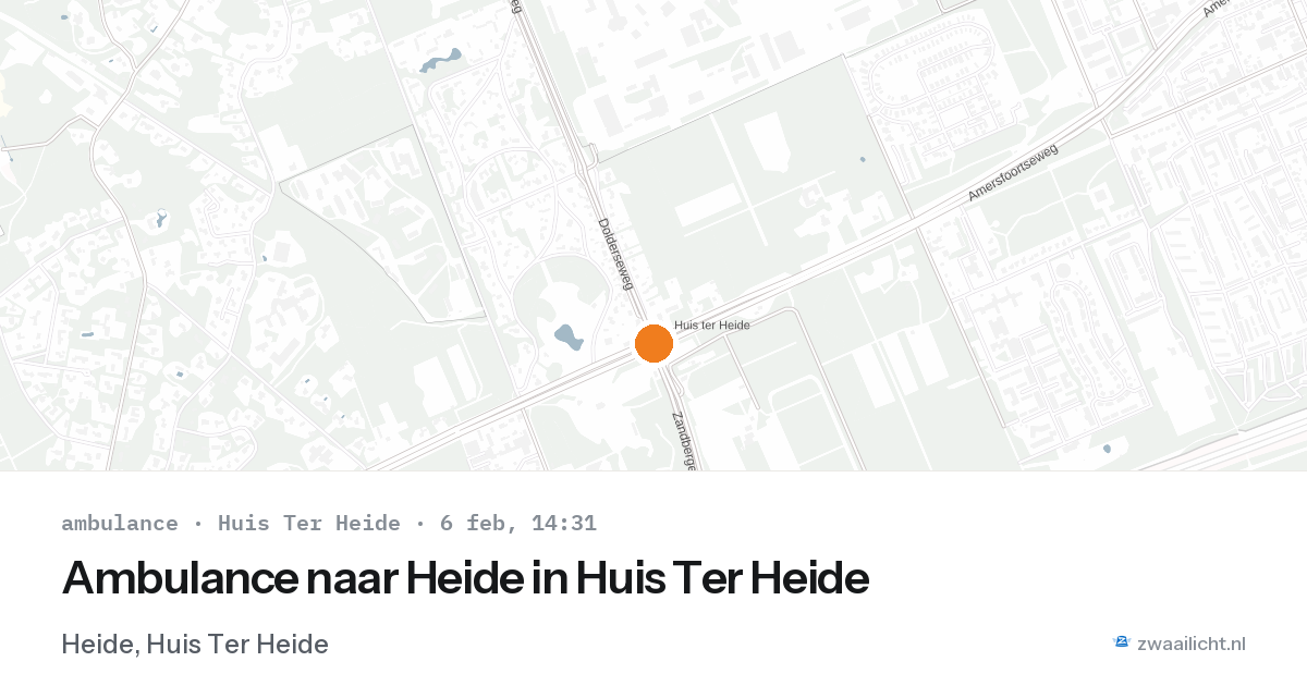 Ambulance naar Heide in Huis Ter Heide — 6 feb 2026