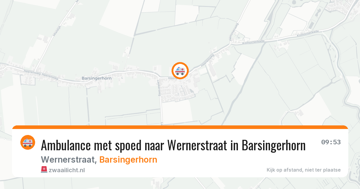Ambulance met spoed naar Wernerstraat in Barsingerhorn — 12 feb 2026