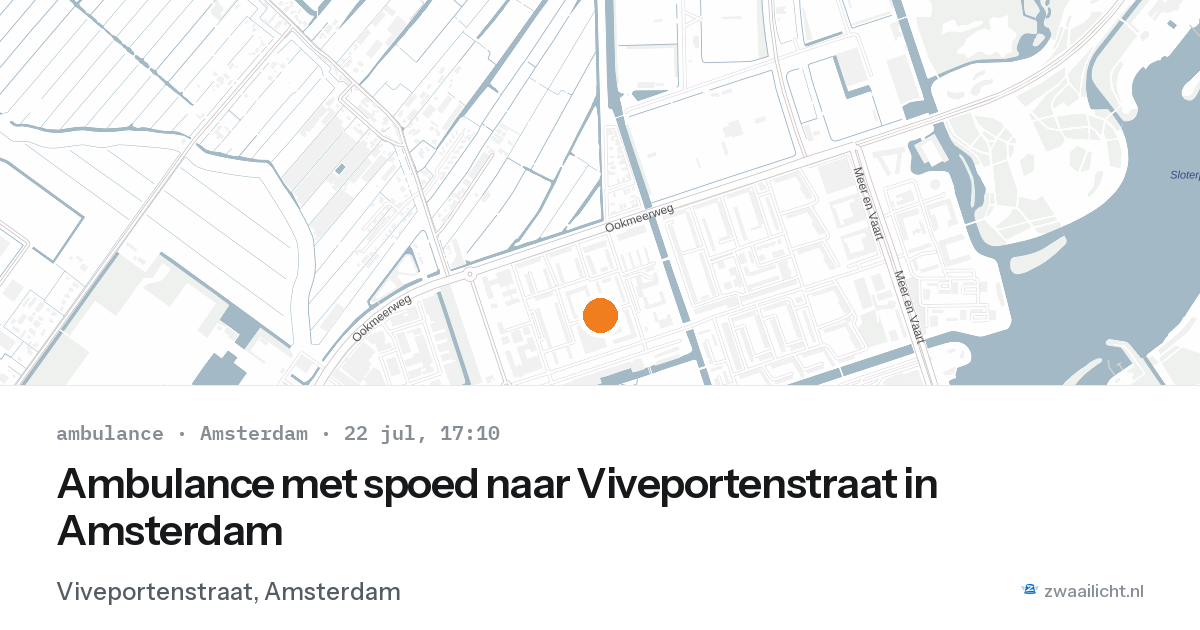 Ambulance met spoed naar Viveportenstraat in Amsterdam — 22 jul 2026
