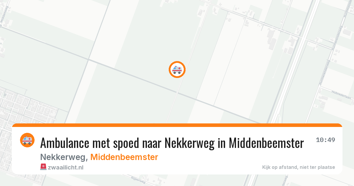 Ambulance met spoed naar Nekkerweg in Middenbeemster — 23 jul 2026