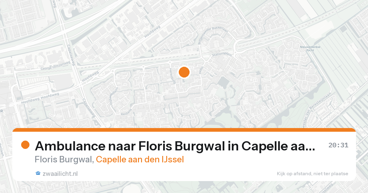 Ambulance naar Floris Burgwal in Capelle aan den IJssel — 20 aug 2026
