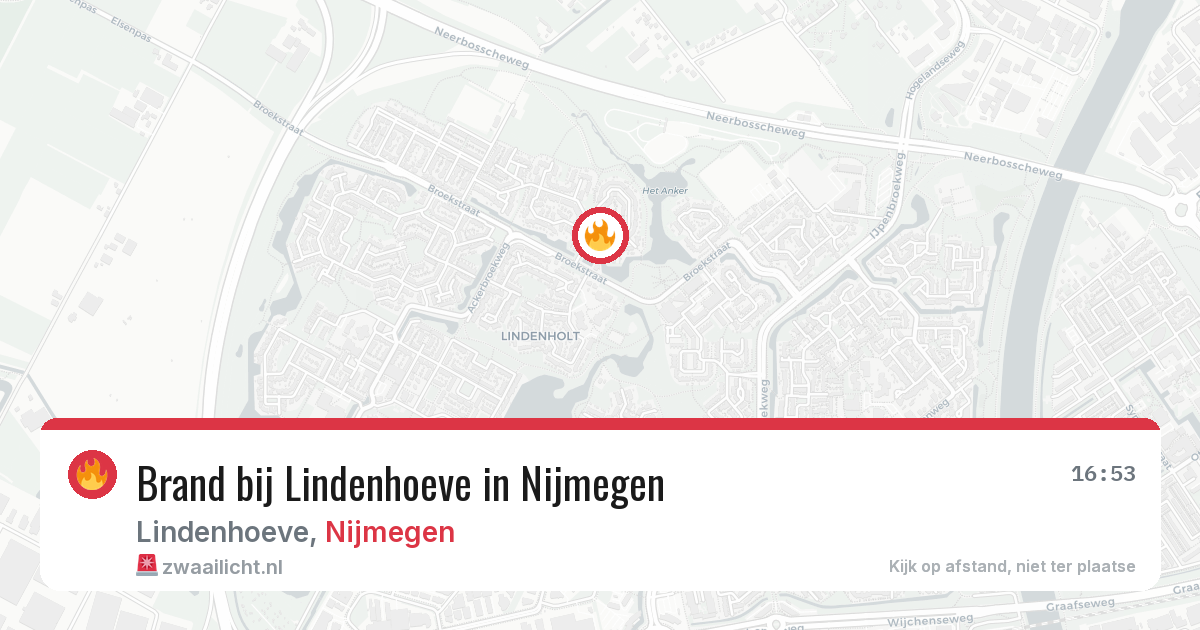 Brand bij Lindenhoeve in Nijmegen — 7 mrt 2026
