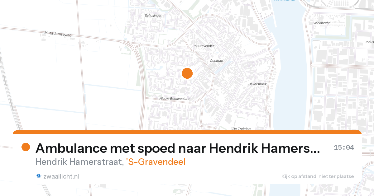 Ambulance met spoed naar Hendrik Hamerstraat in 'S-Gravendeel — 26 aug 2026